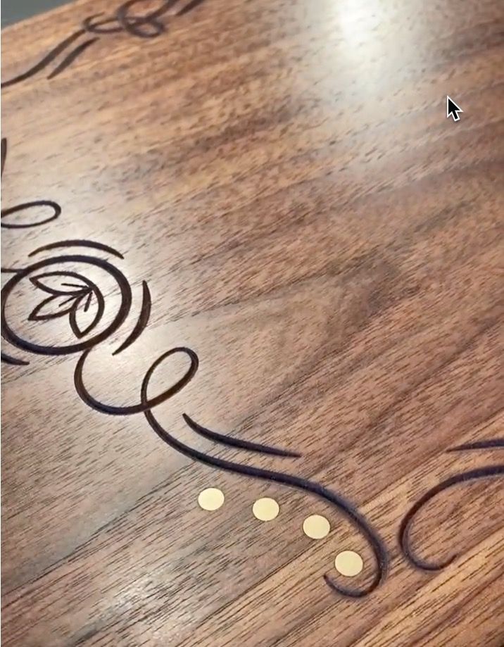 custom charcuterie board w inlay