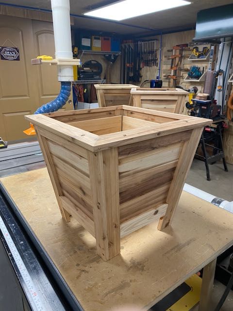 Cedar Deck planters