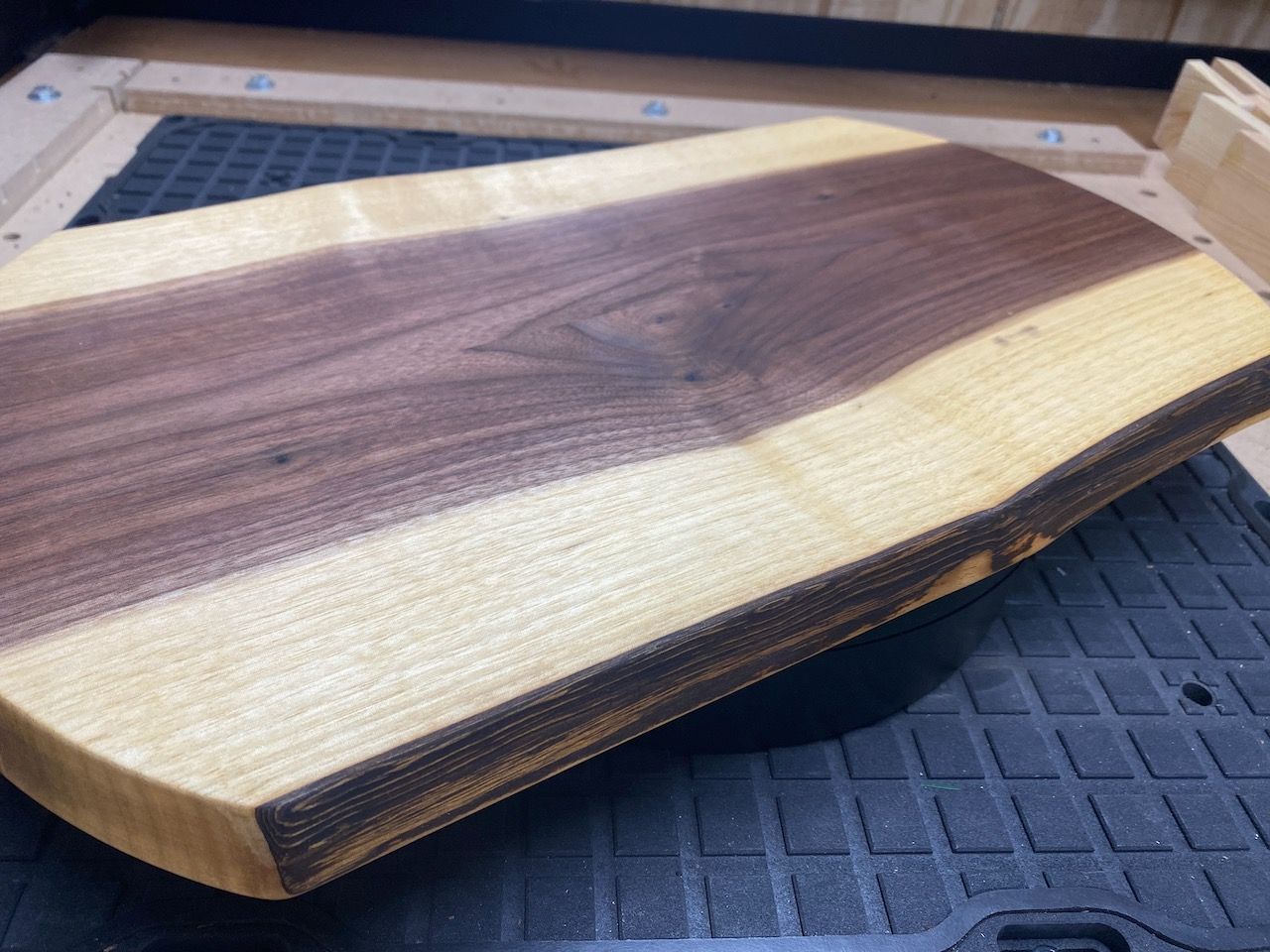 walnut live edge charcuterie board