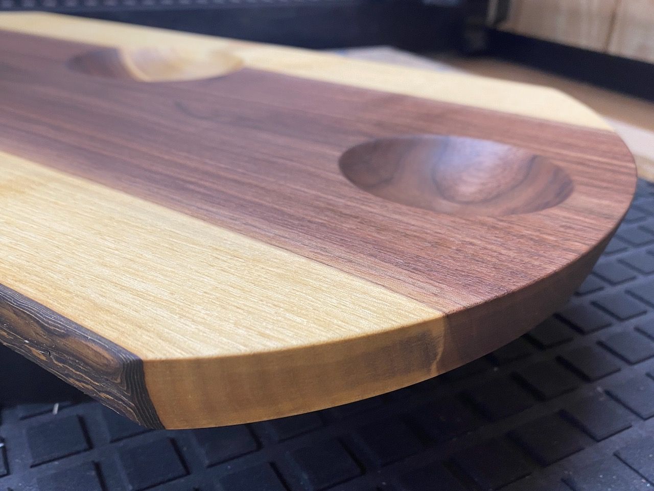 walnut live edge charcuterie board