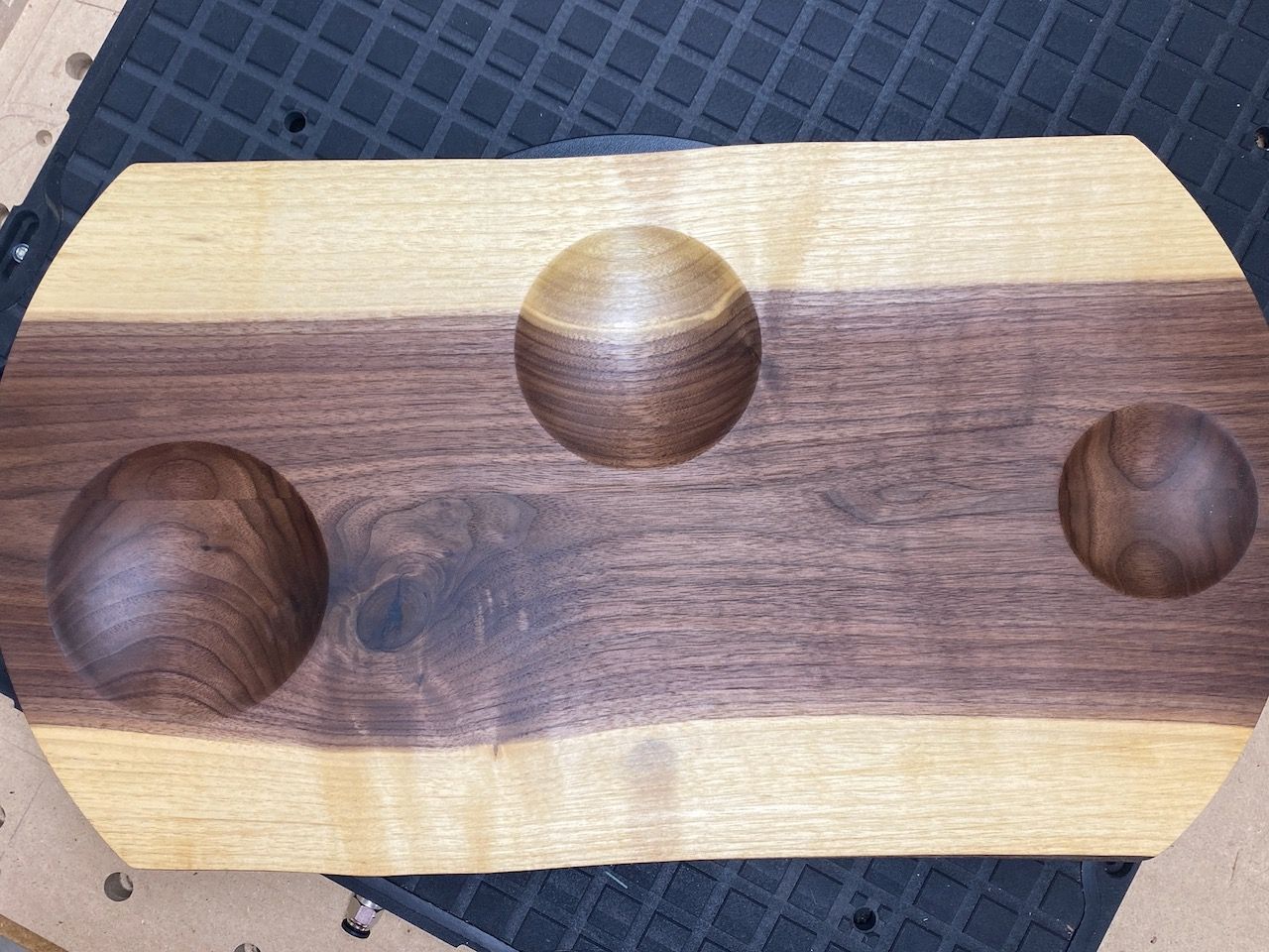 walnut live edge charcuterie board
