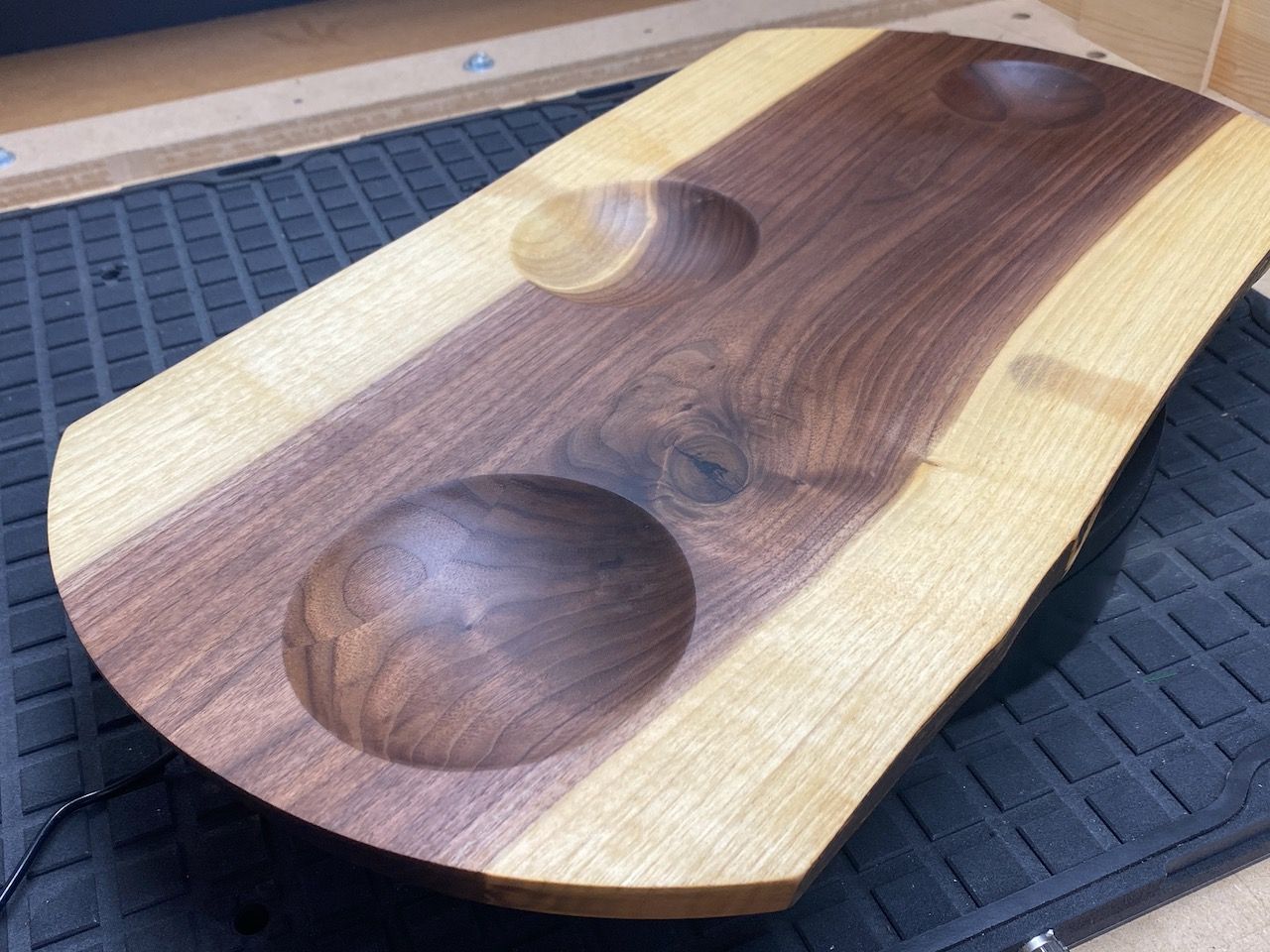 walnut live edge charcuterie board