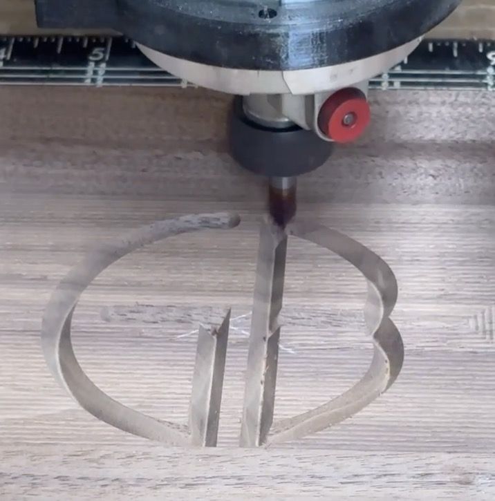 Custom Valet CNC walnut with maple inlay