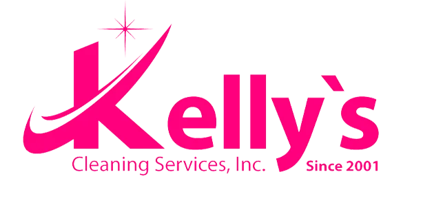 Logo for Kelly's Cleaning Services, Inc. in pink with a star, founded in 2001.