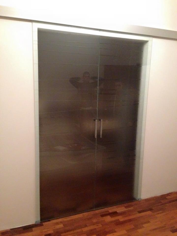 porta in vetro per interni