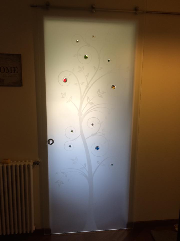 vetro decorato per porte interne
