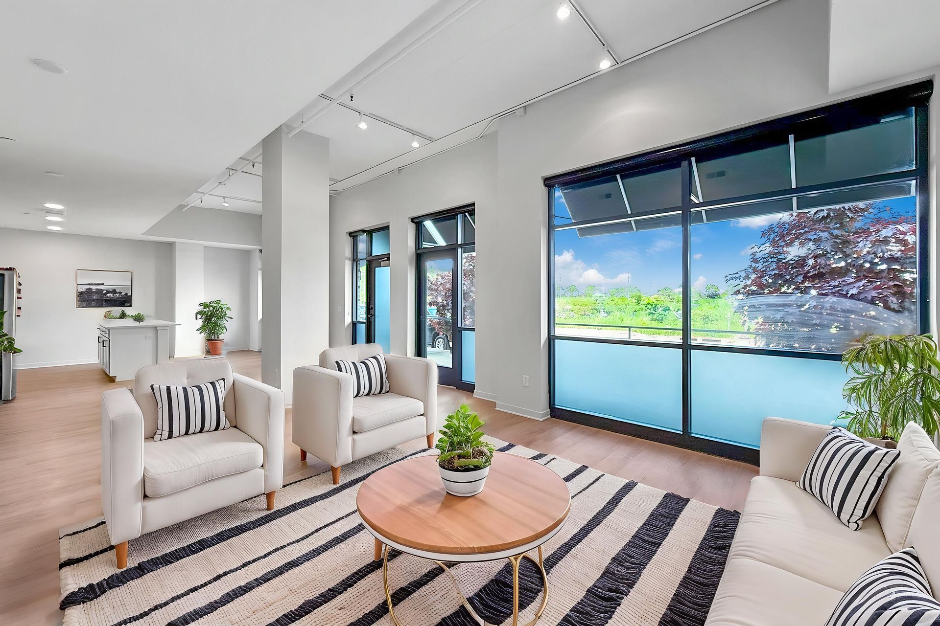 Large, modern living area in downtown Des Moines newest homes available for rent