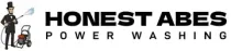 Logo: Cartoon Abraham Lincoln power washing with "Honest Abes Power Washing" text.