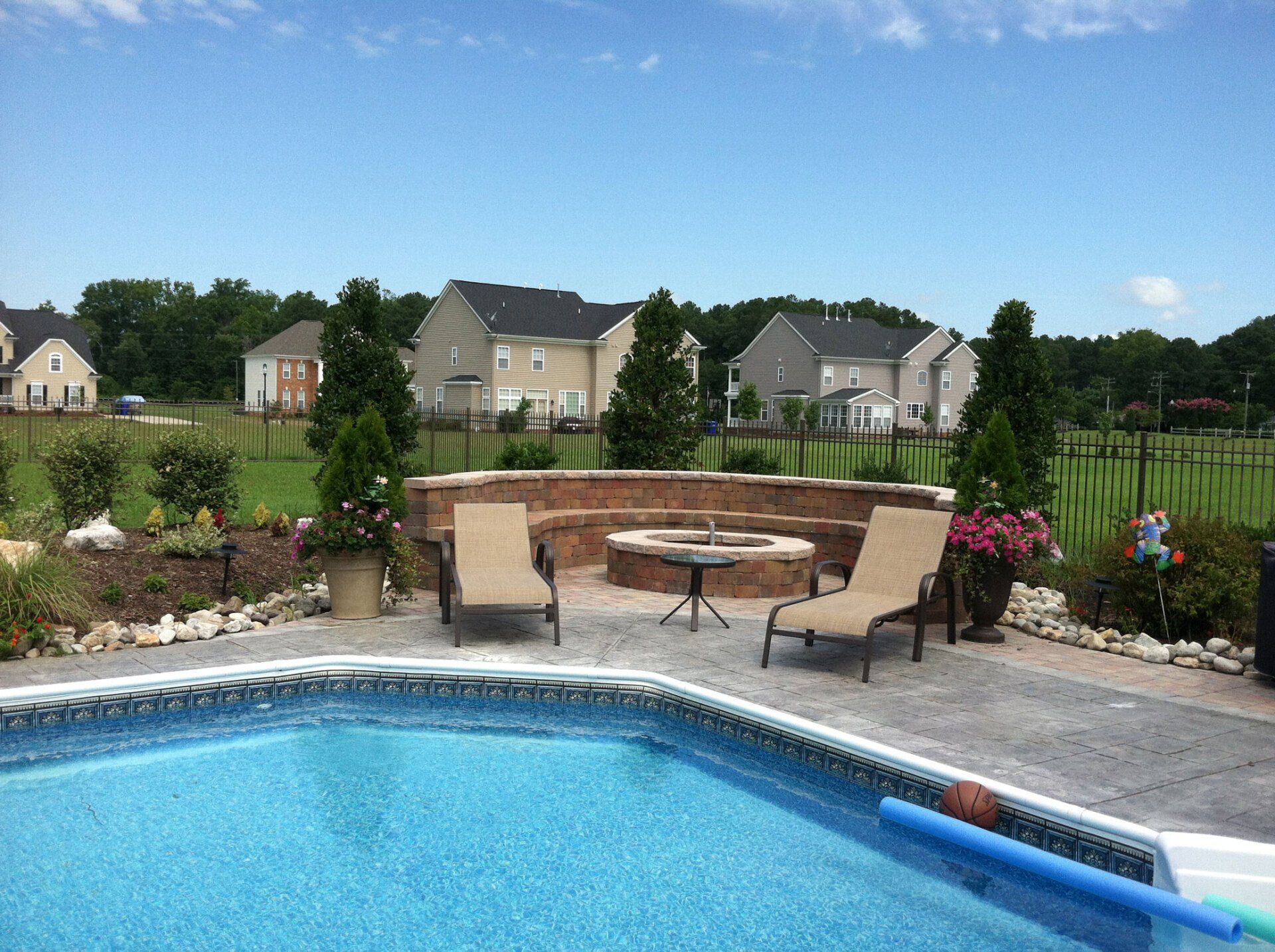 Cordero Pool with Bench's — Chesapeake, VA — Brooks Landscaping, Inc.