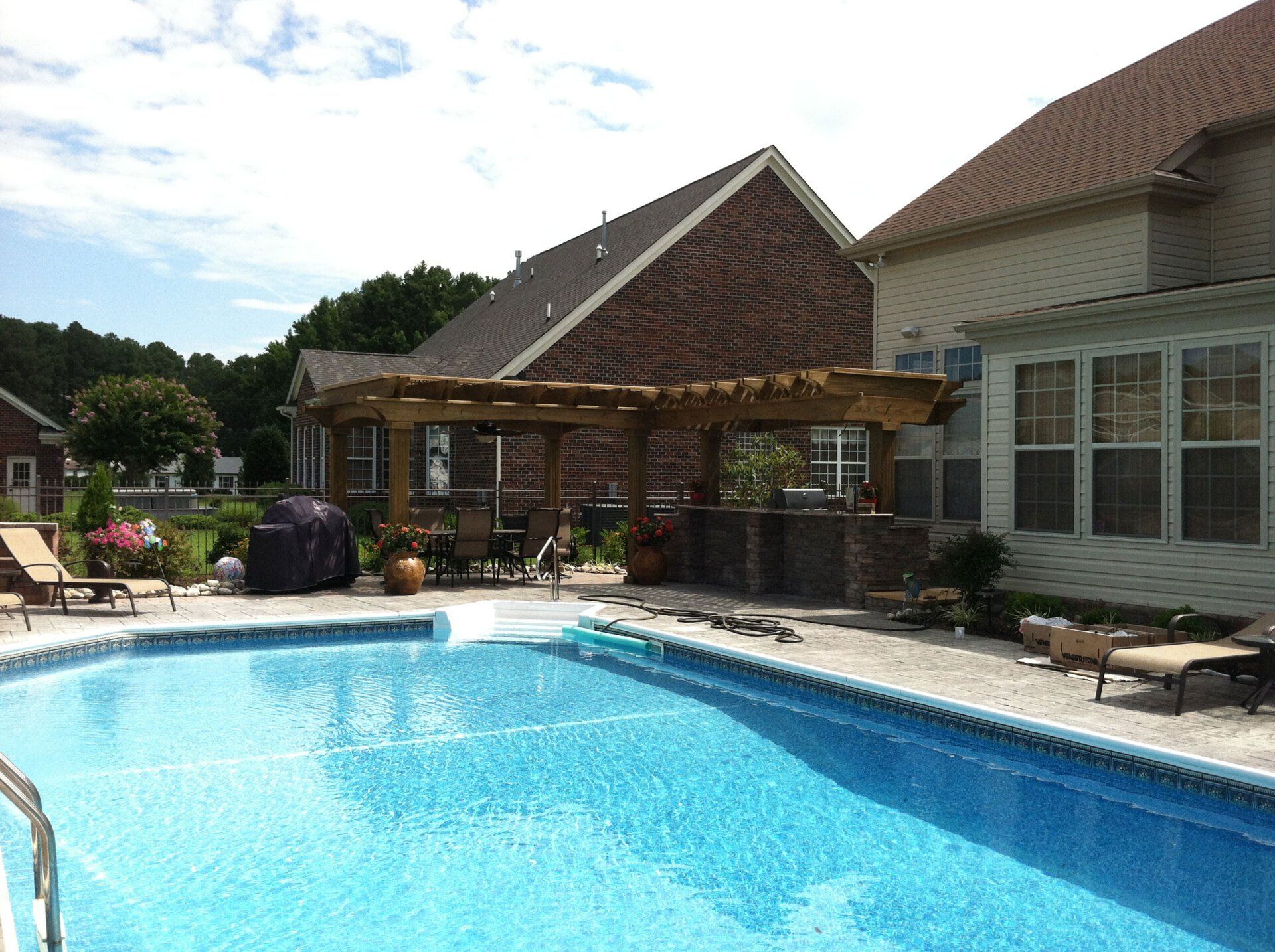 Cordero Pergola Over Bar — Chesapeake, VA — Brooks Landscaping, Inc.