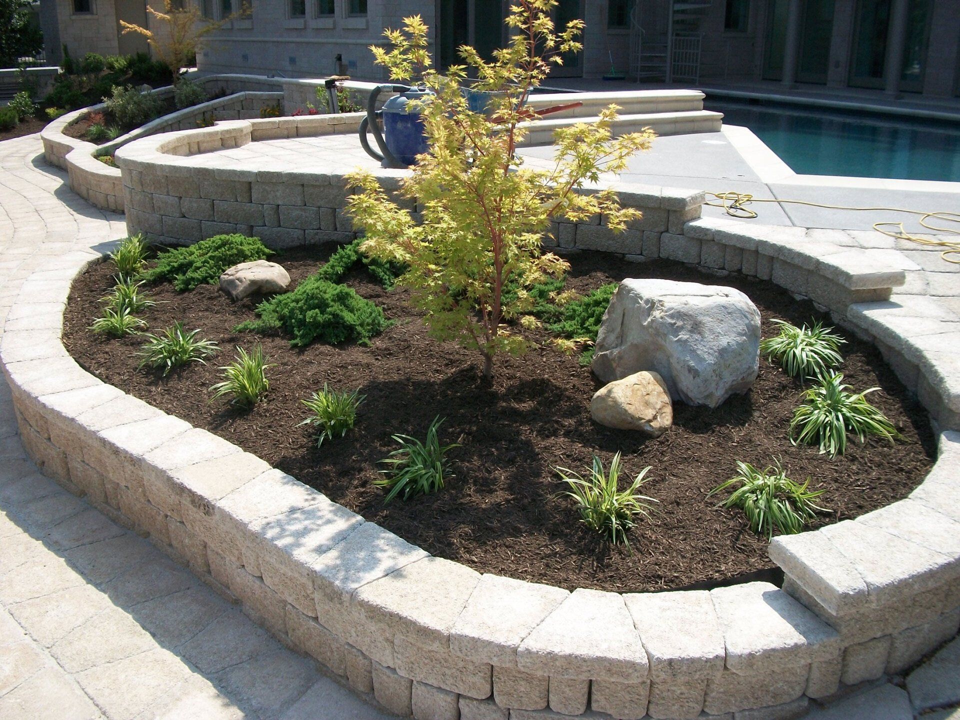 Habenstrait Retaining Wall Bed — Chesapeake, VA — Brooks Landscaping, Inc.