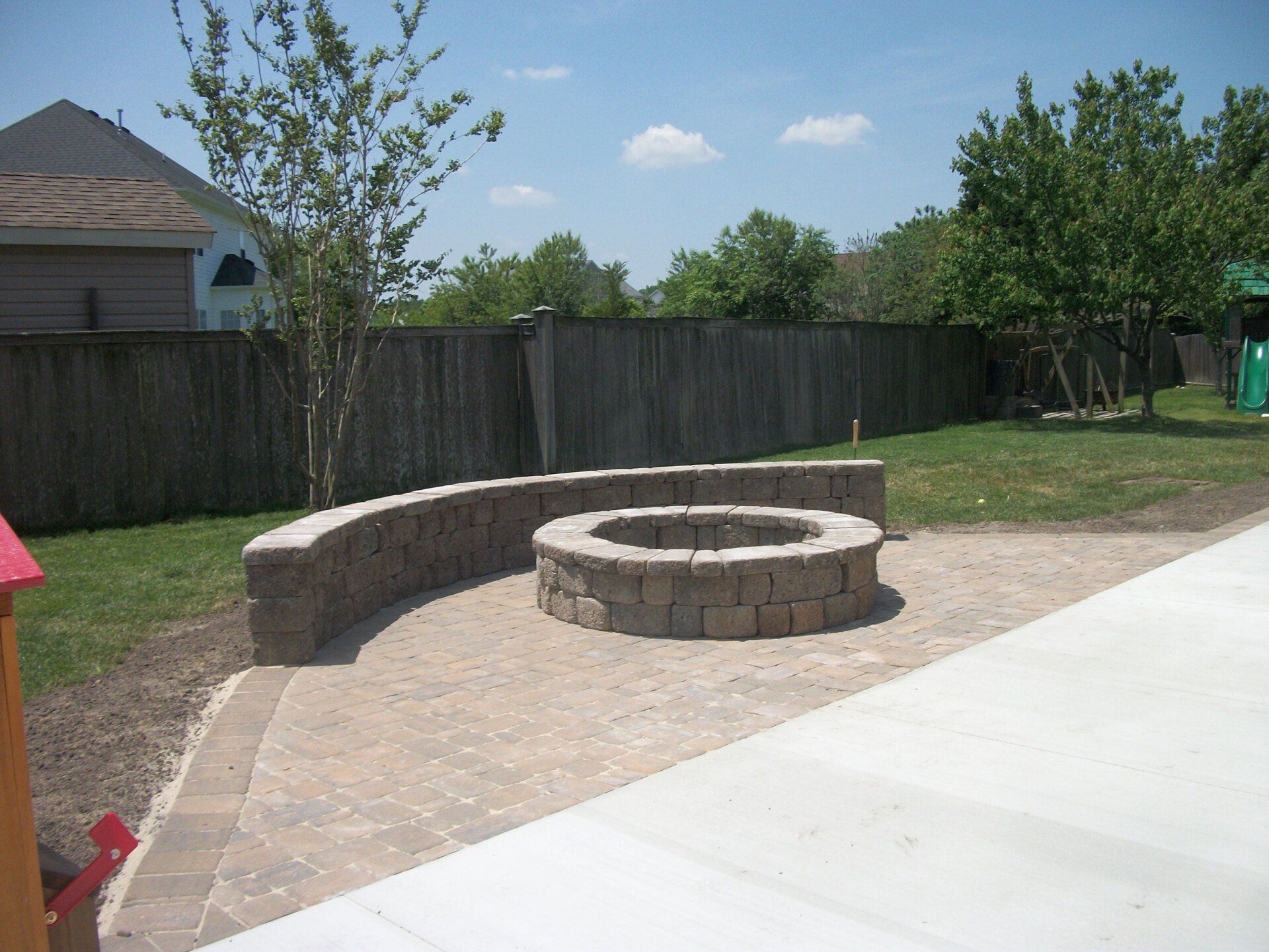 Morrozoff Firepit — Chesapeake, VA — Brooks Landscaping, Inc.