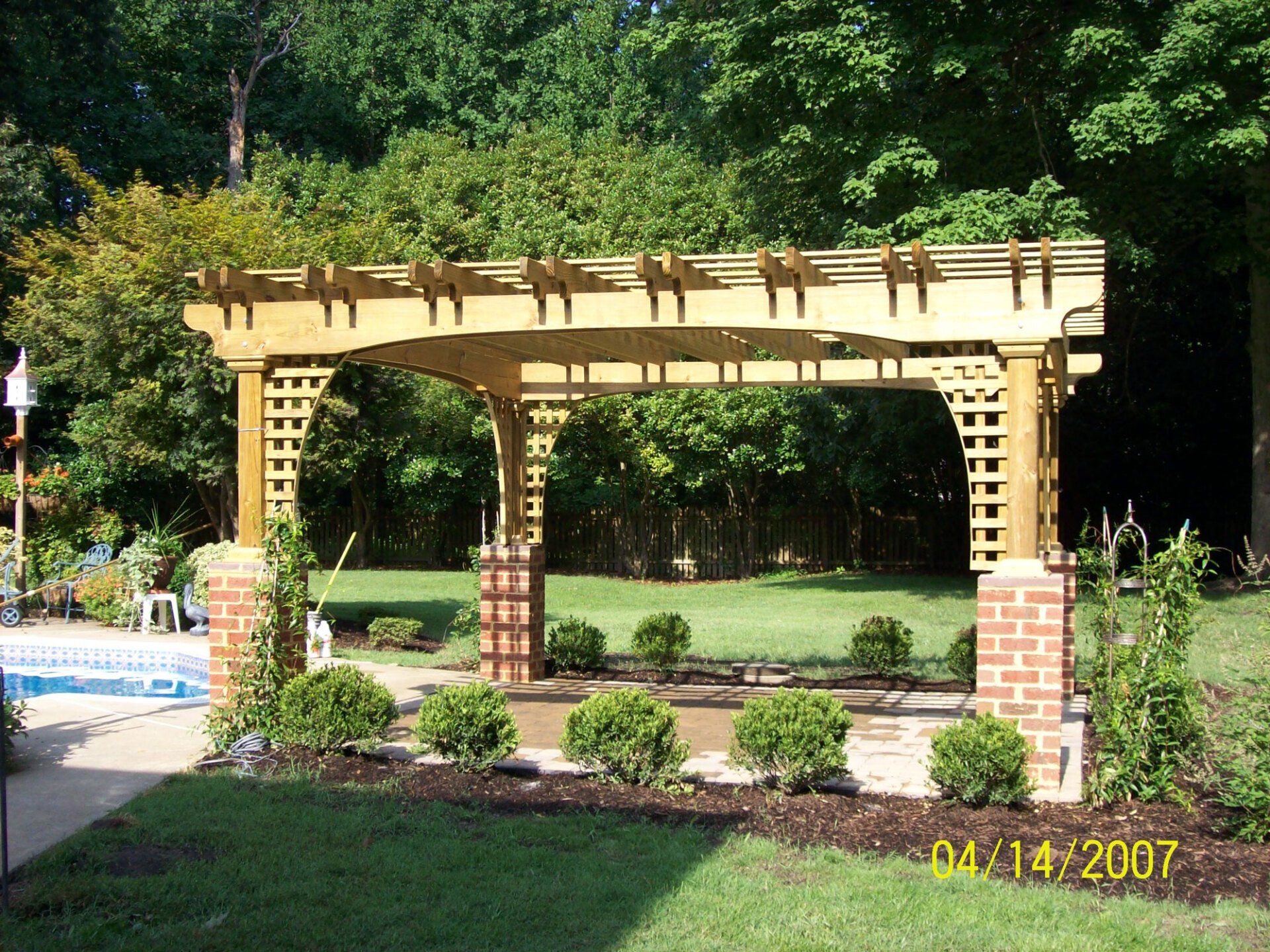 Paniatowski Pergola2 — Chesapeake, VA — Brooks Landscaping, Inc.