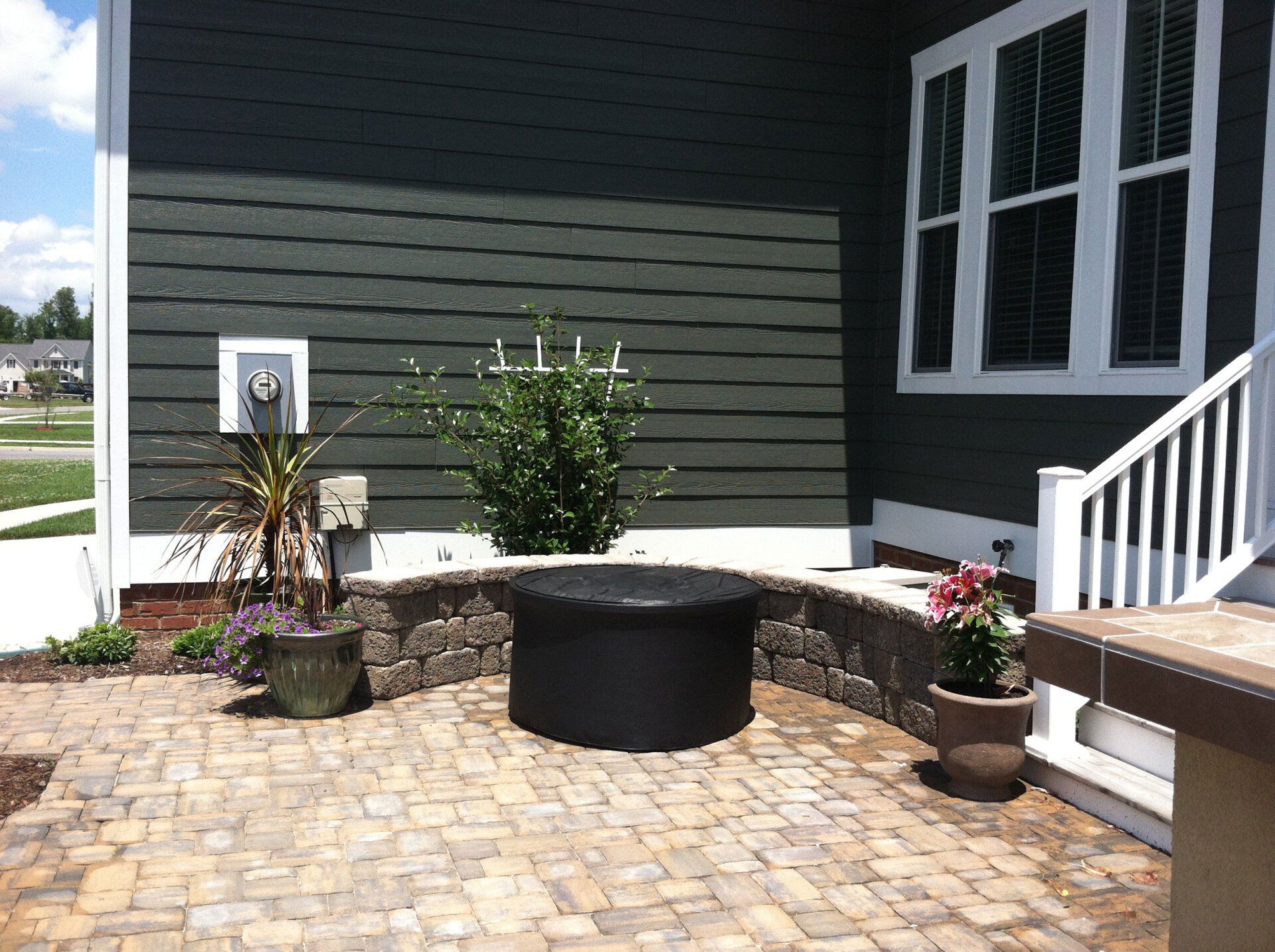 Waild Wall Around Firepit — Chesapeake, VA — Brooks Landscaping, Inc.