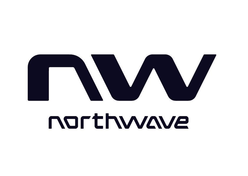 Ein schwarzweißes Logo für Northwave auf weißem Hintergrund.