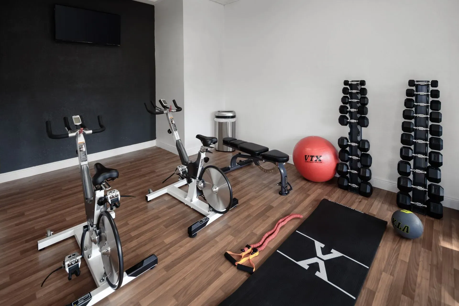 Fitness center at The Braxton in Palm Bay, FL.