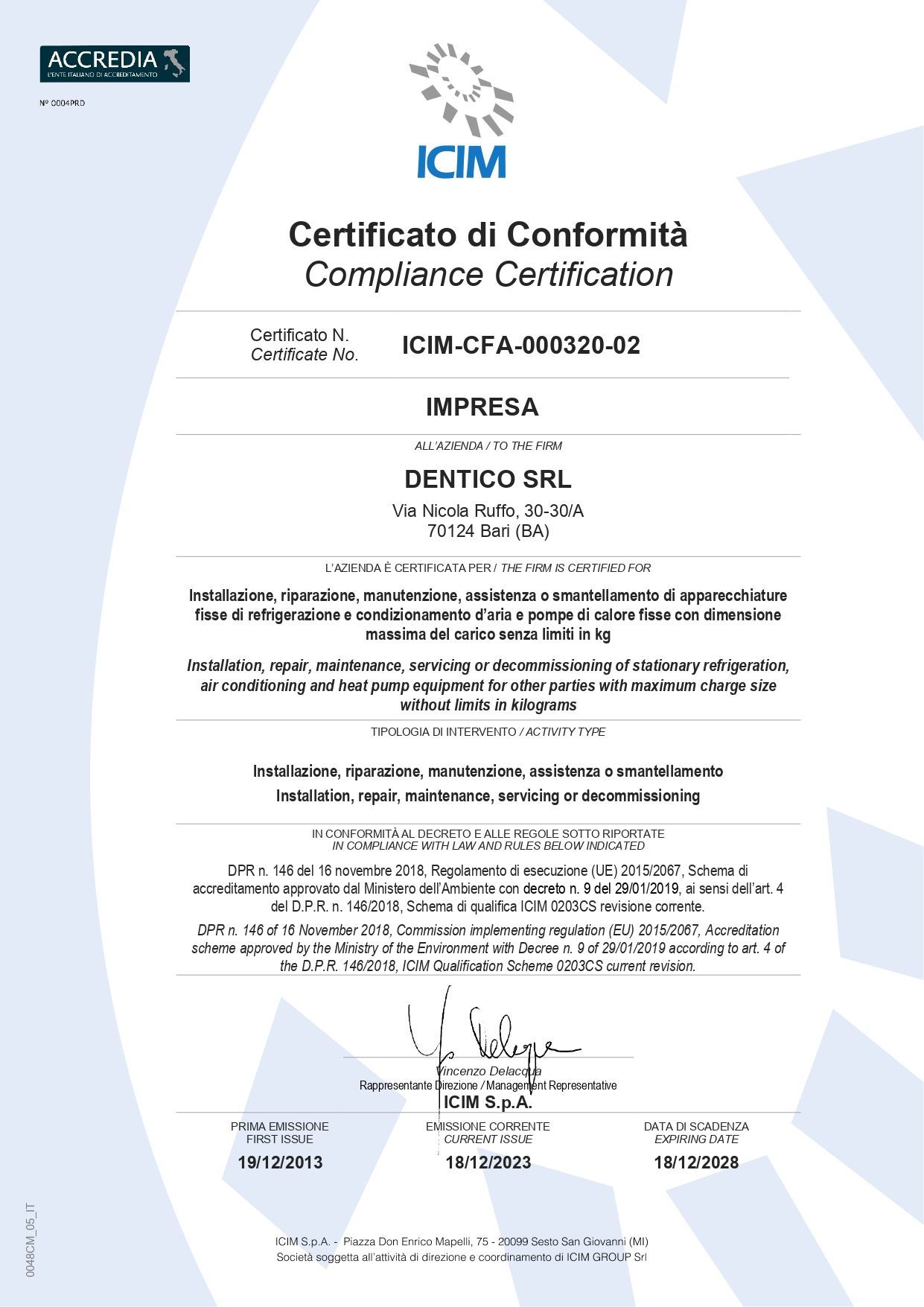 certificazioni