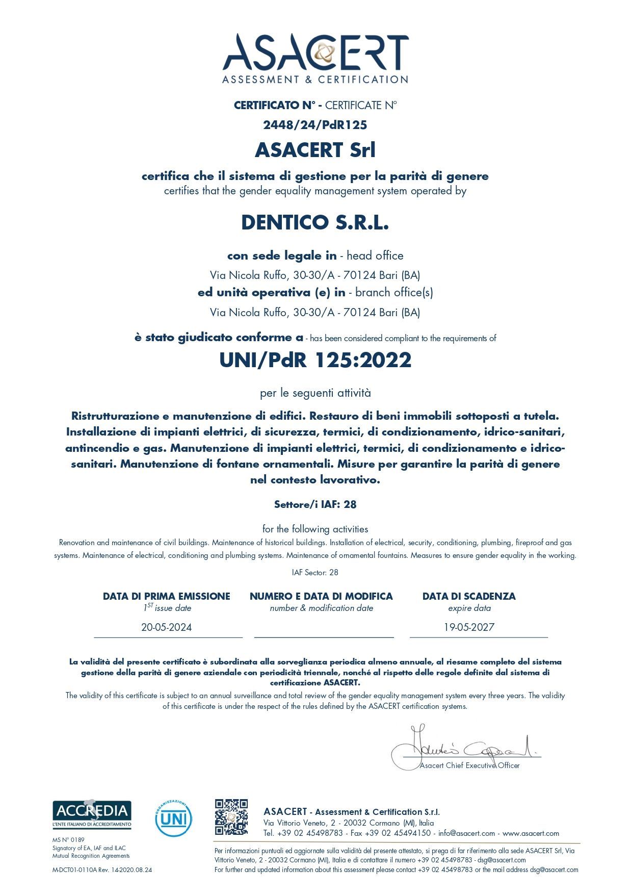 certificazioni