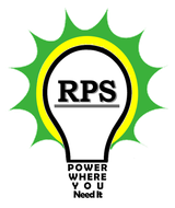 Logo for RPS: lightbulb outline with 