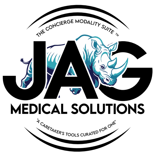 Logo: JAG Medical Solutions with a rhino, black text, and teal accents.