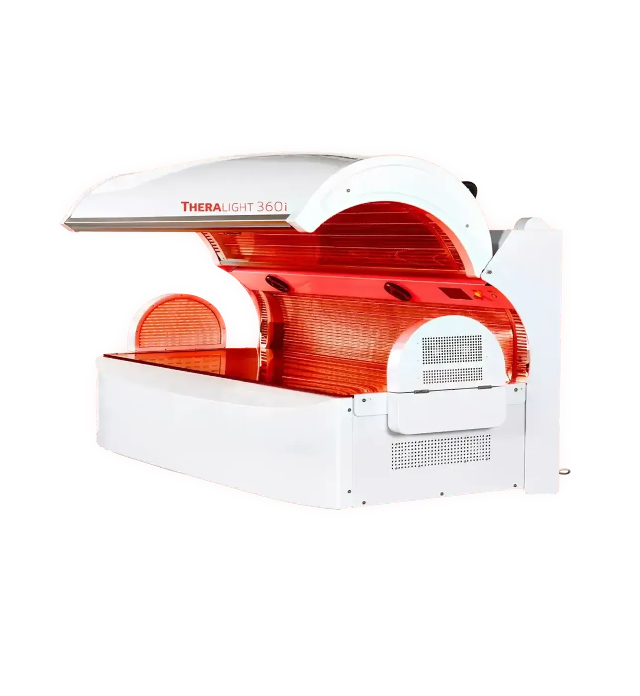 A sleek, metallic Luna Nova device, opened to reveal internal components.