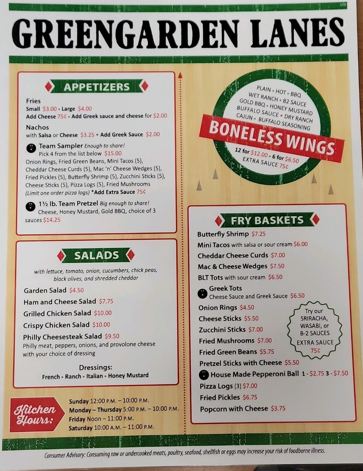Menu page 1