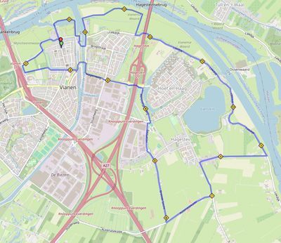 Wandelen 10 km Dichtbij Vrijstad Vianen Loop