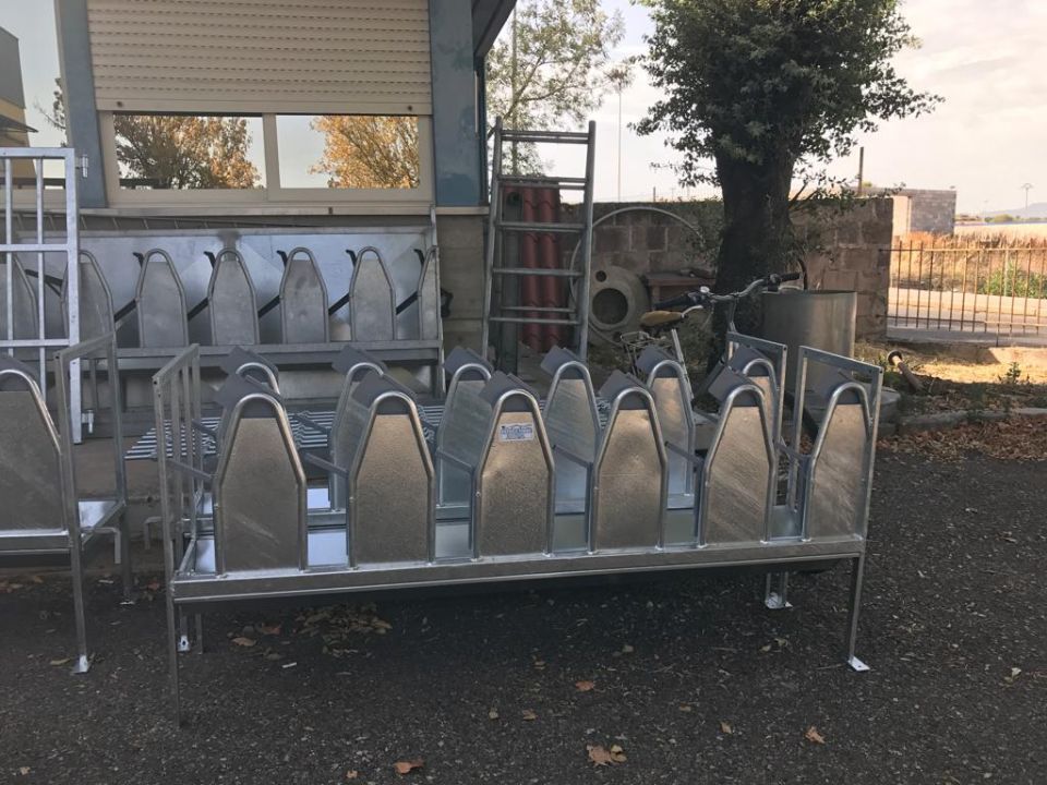 struttura in ferro per stazionamento ovini