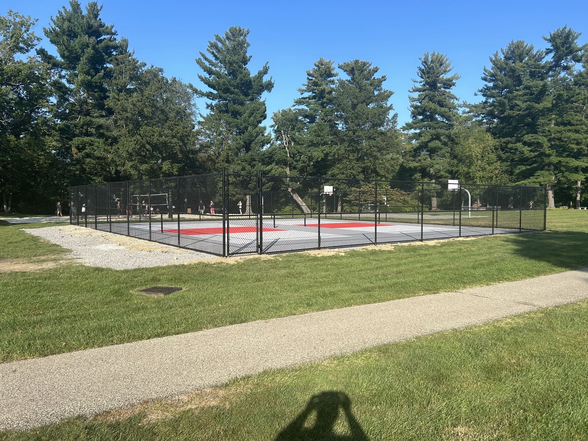 Sports playground for basketball and football