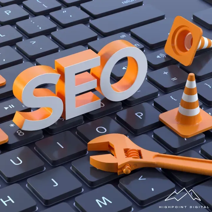 A keyboard with the word seo on it