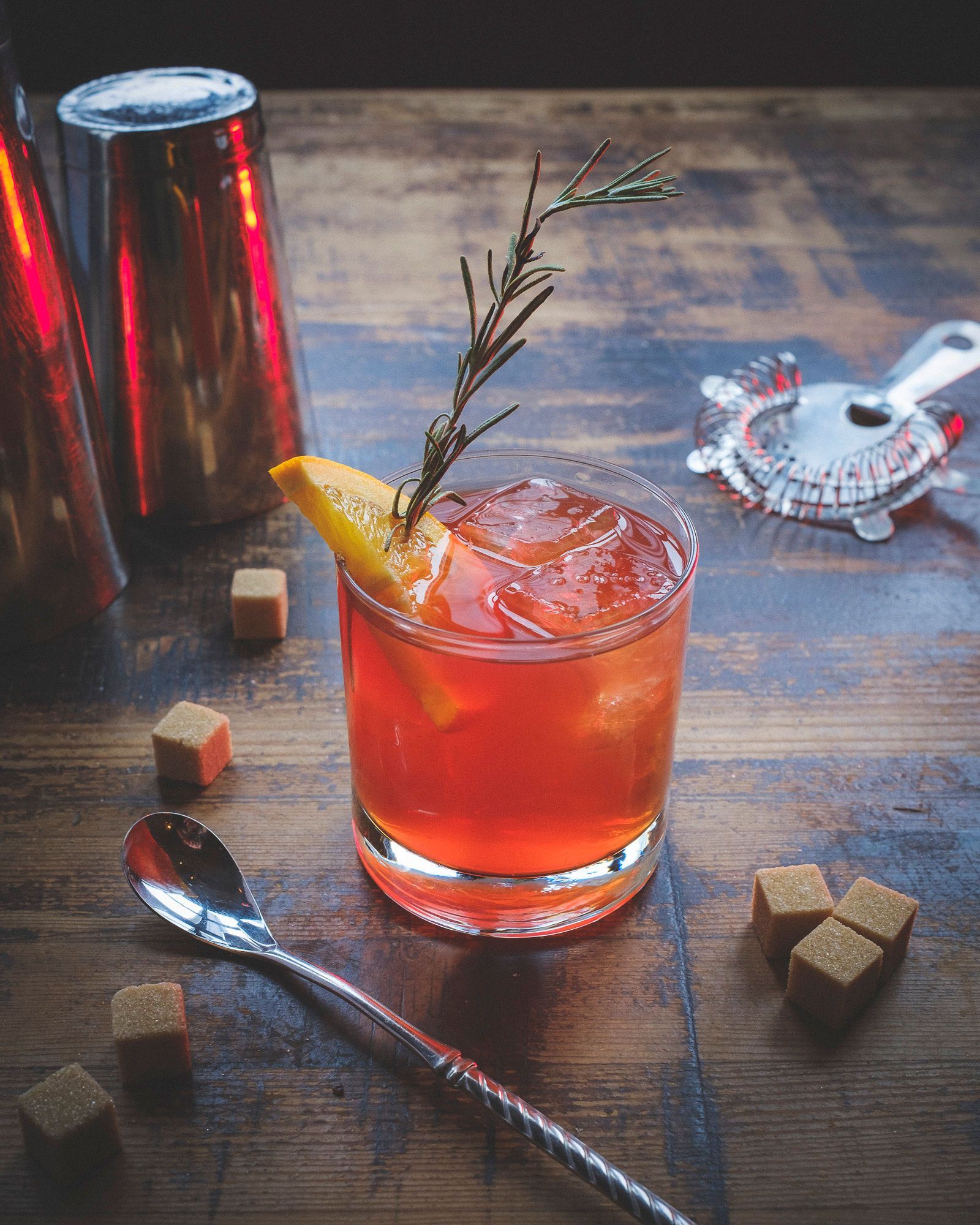 Negroni Cocktail at Devil's Elbow Bar in Vancouver, Canada.