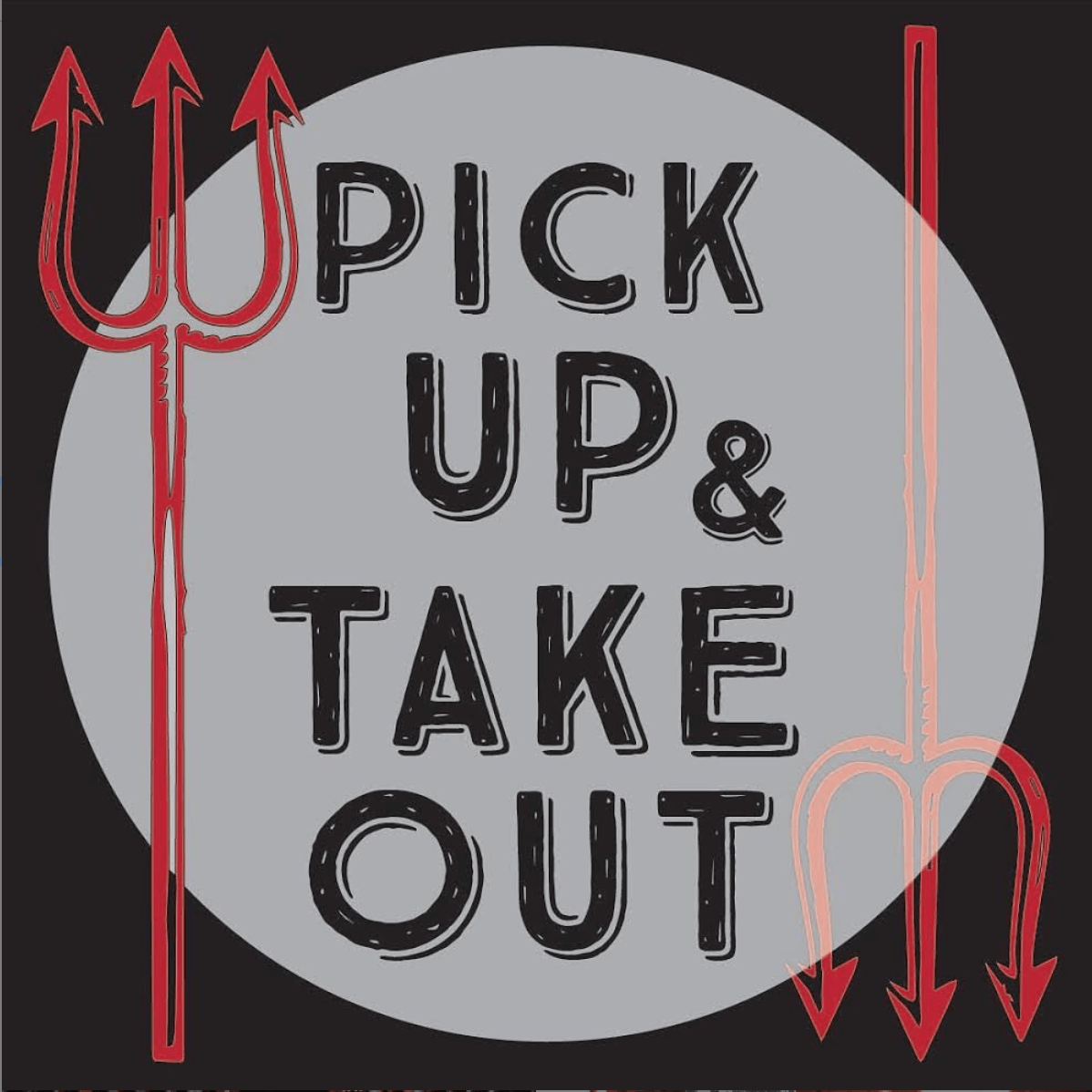 Black background with gray circle. Text 