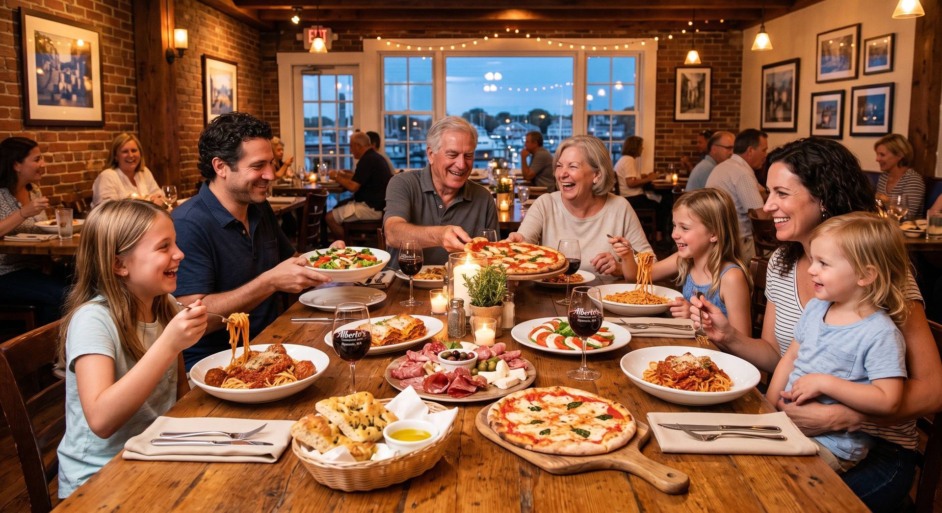 Family Dining Service at Italian restaurant in Hyannis Family Dining Service at Italian restaurant in Hyannis