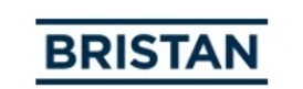 The word bristan is written in blue letters on a white background.