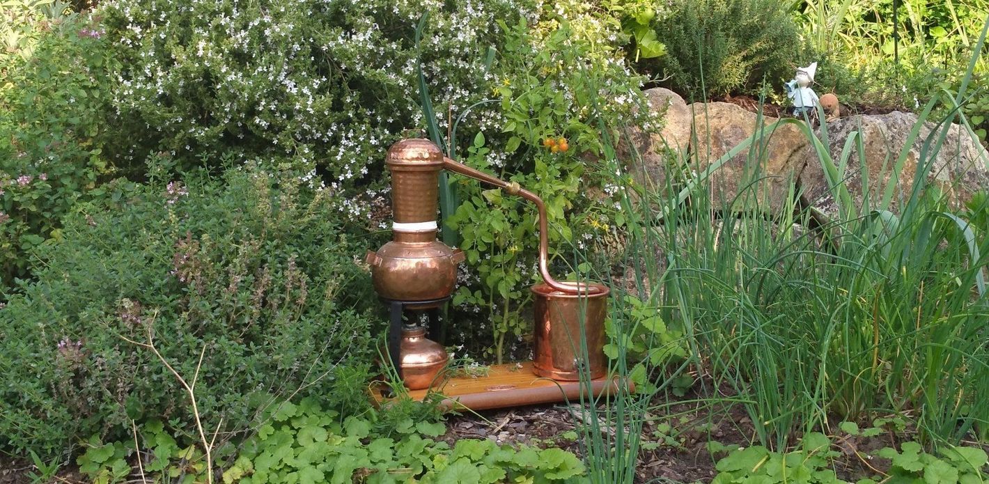Arabia Destille im Garten

