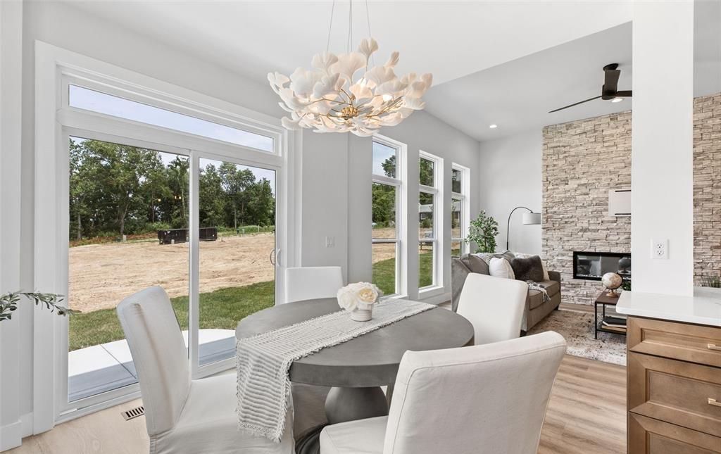 A living room filled with furniture and a coffee table.