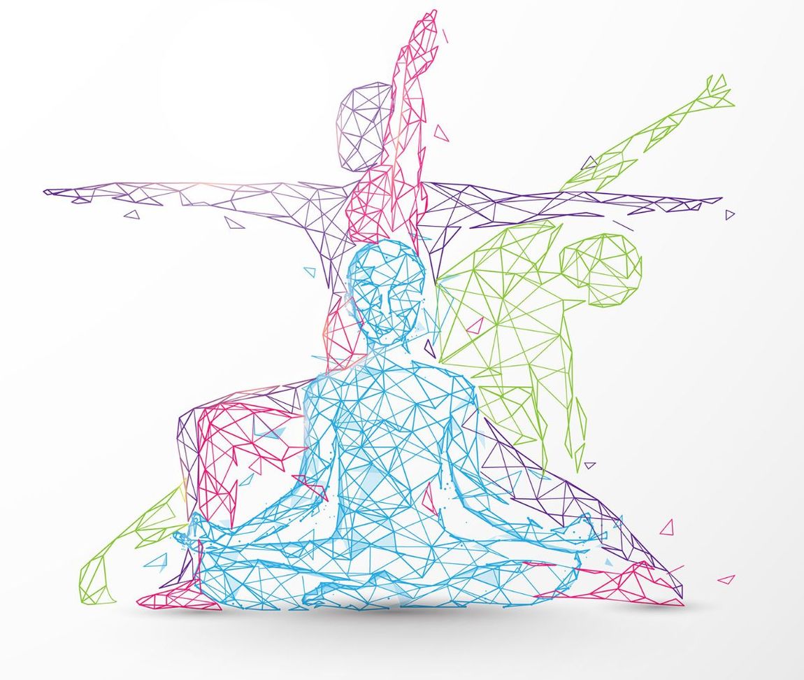 immagine stilizzata di yoga