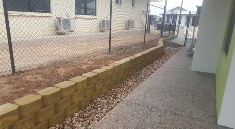 Stone Edge Along Pavements — Landscaping in Palmerston, NT