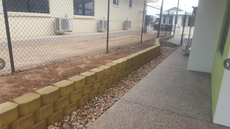 Stone Edge Along Pavements — Landscaping in Palmerston, NT