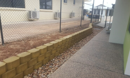 Stone Edge Along Pavement — Landscaping in Palmerston, NT
