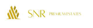 The logo for snr premium estates is a gold logo on a white background.