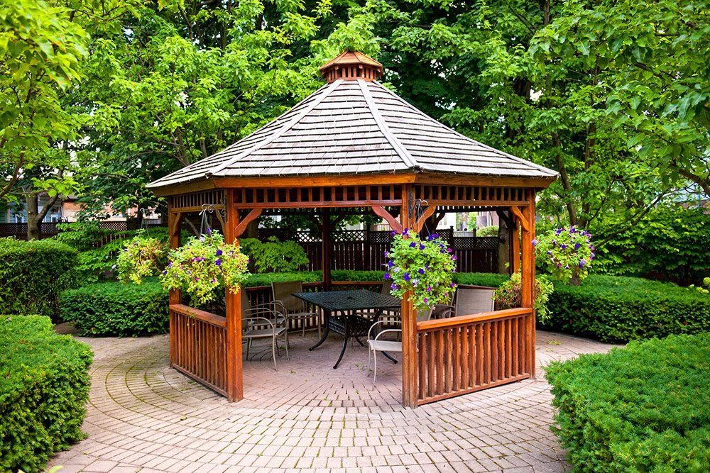 Gazebo in Garden — Vancouver, WA — Mountainside Roofing LLC