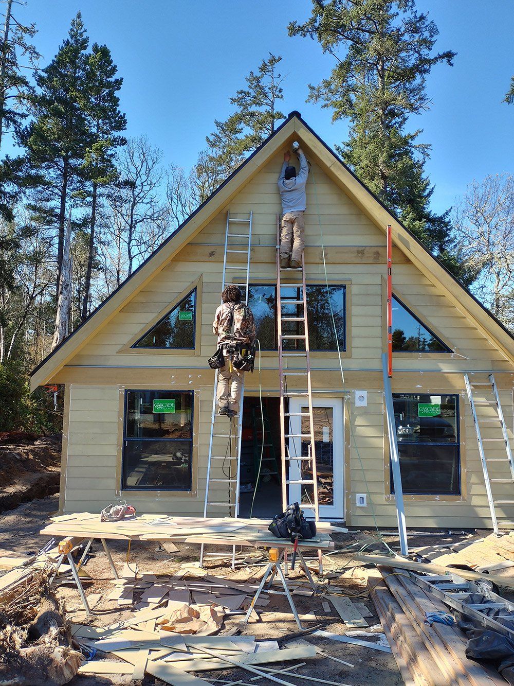Team of Workers Replacing House Siding — Vancouver, WA — Mountainside Roofing LLC