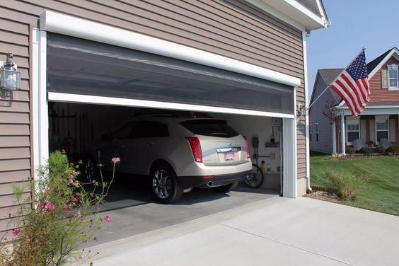 motorized garage door screen