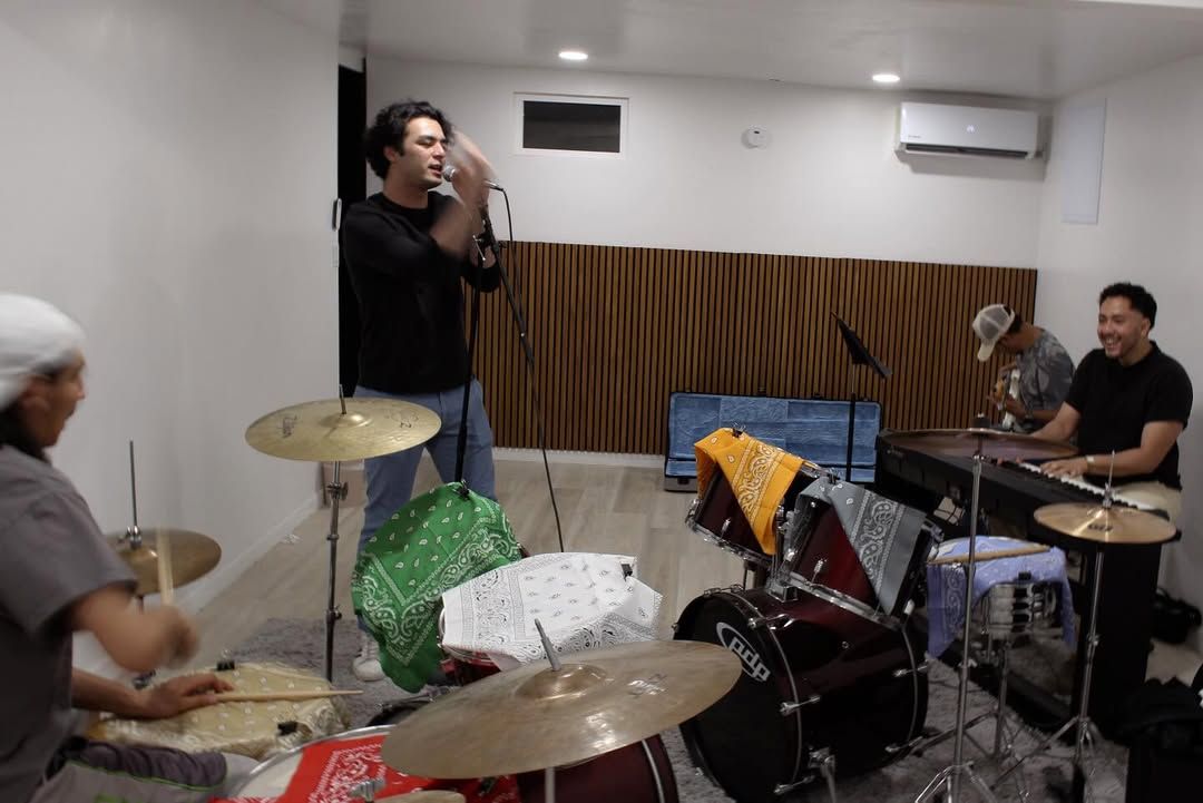 Band rehearsing at Whiptail Music Studio in El Paso, TX.