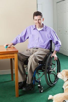 Happy Guy on a Wheelchair - Short-Term Nursing & Rehab in Marengo, IL