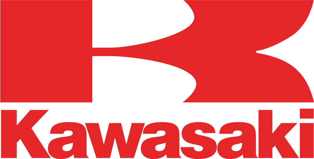 Kawasaki logo with a red stylized