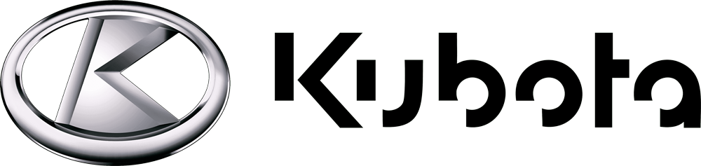 Kubota logo, silver oval with 