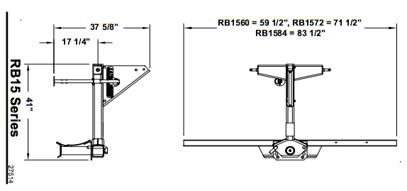 Diagram of RB15 Series with dimensions: 41
