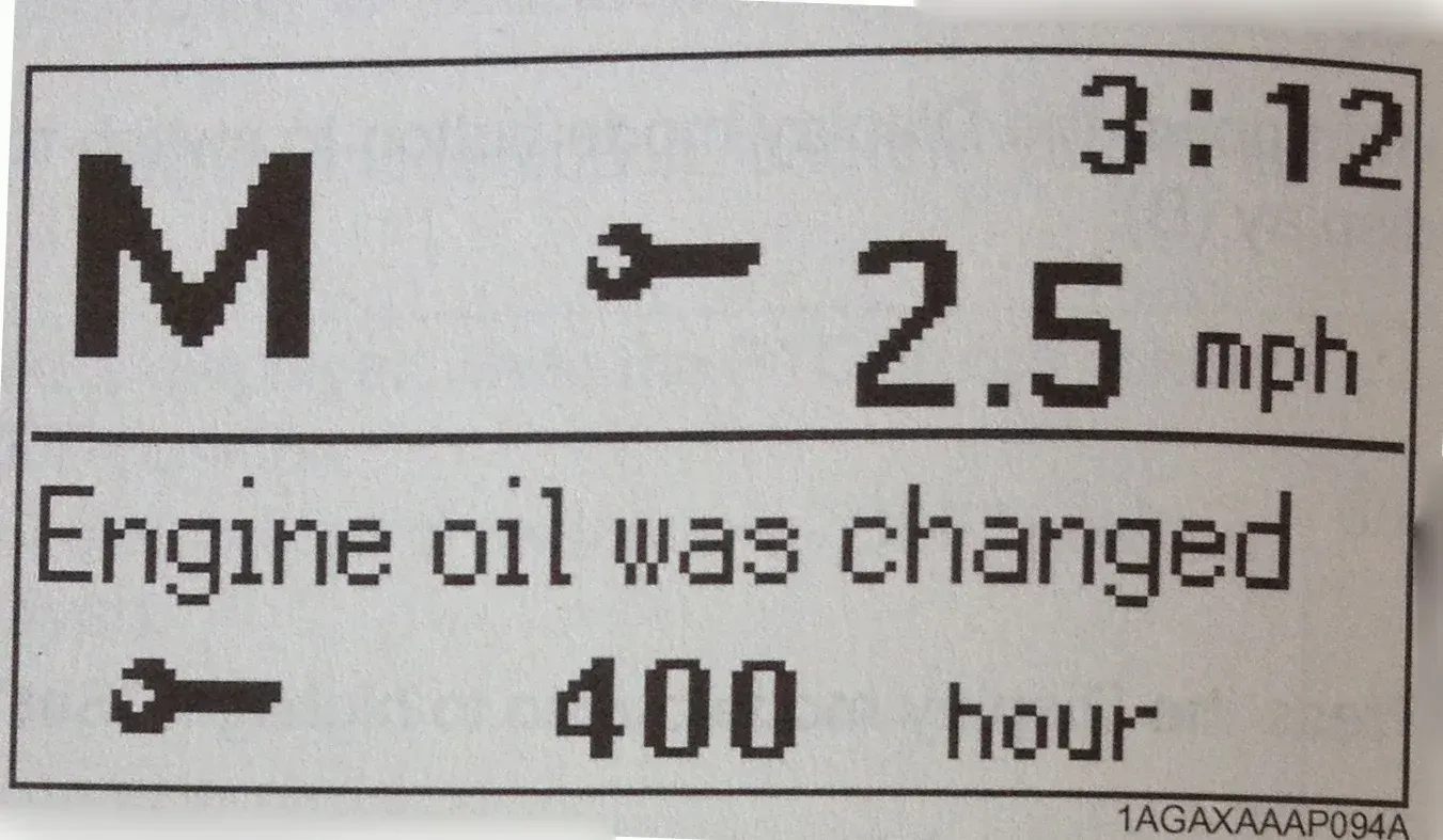 LCD screen displaying